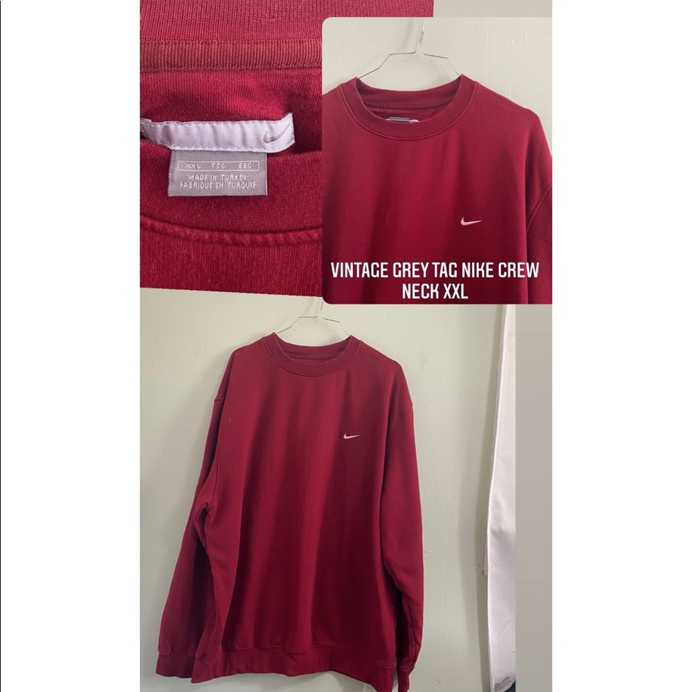 Vintage grey tag xxl Nike crew